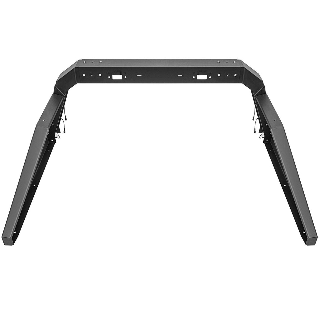 VEVOR Truck Roll Bar Chase Rack Adjustable with 6 Amber Auxiliary Side Marker Lamps, Universal Fit for Pickup Trucks