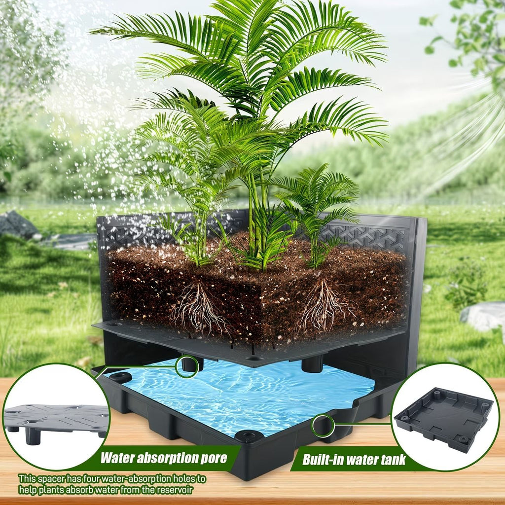2-Pack 44.8" Self-Watering Tomato Planter with Trellis – Heavy-Duty Indoor & Outdoor Raised Garden Box, Built-in Trapezoid Climbing Grid for Tomatoes, Vegetables & Vining Plants