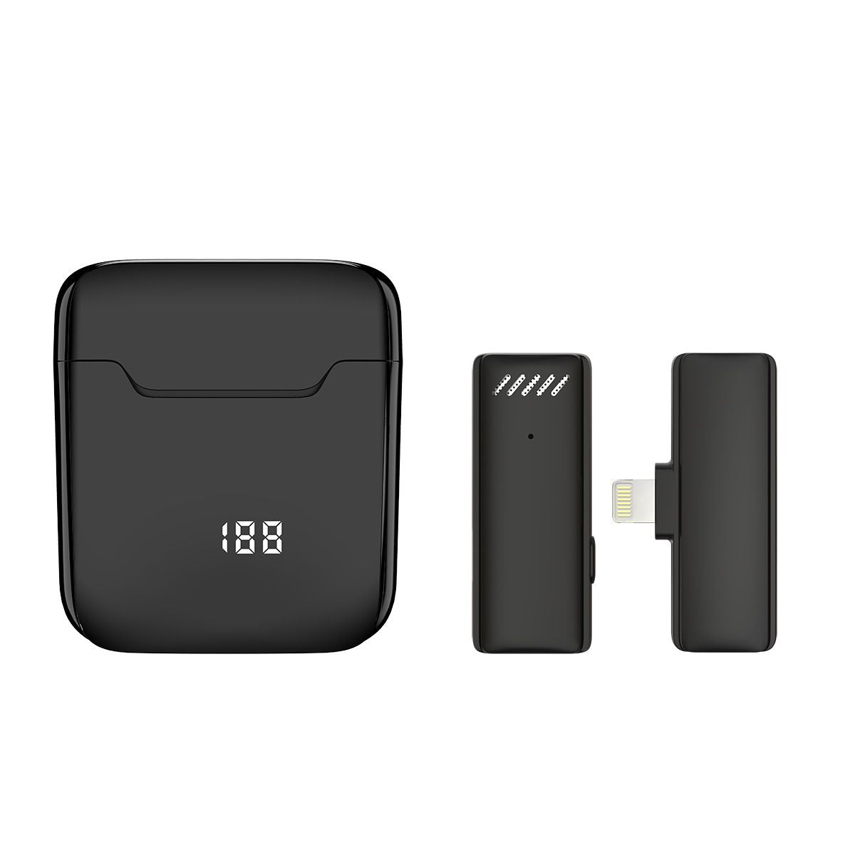Cross border new wireless lavalier microphone with charging chamber; mobile phone live broadcast; outdoor recording; noise reduction radio microphone