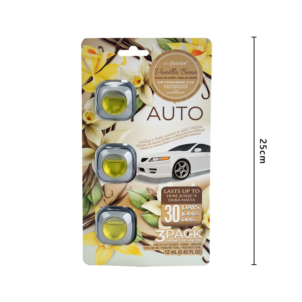 3 Pack Car Air Fresheners - Long Lasting Vent Clips For Men & Women, 3 Pack Up To 90 Days Fits All Car Refresher Odor Eliminator, New Car Scent Variety Pack
