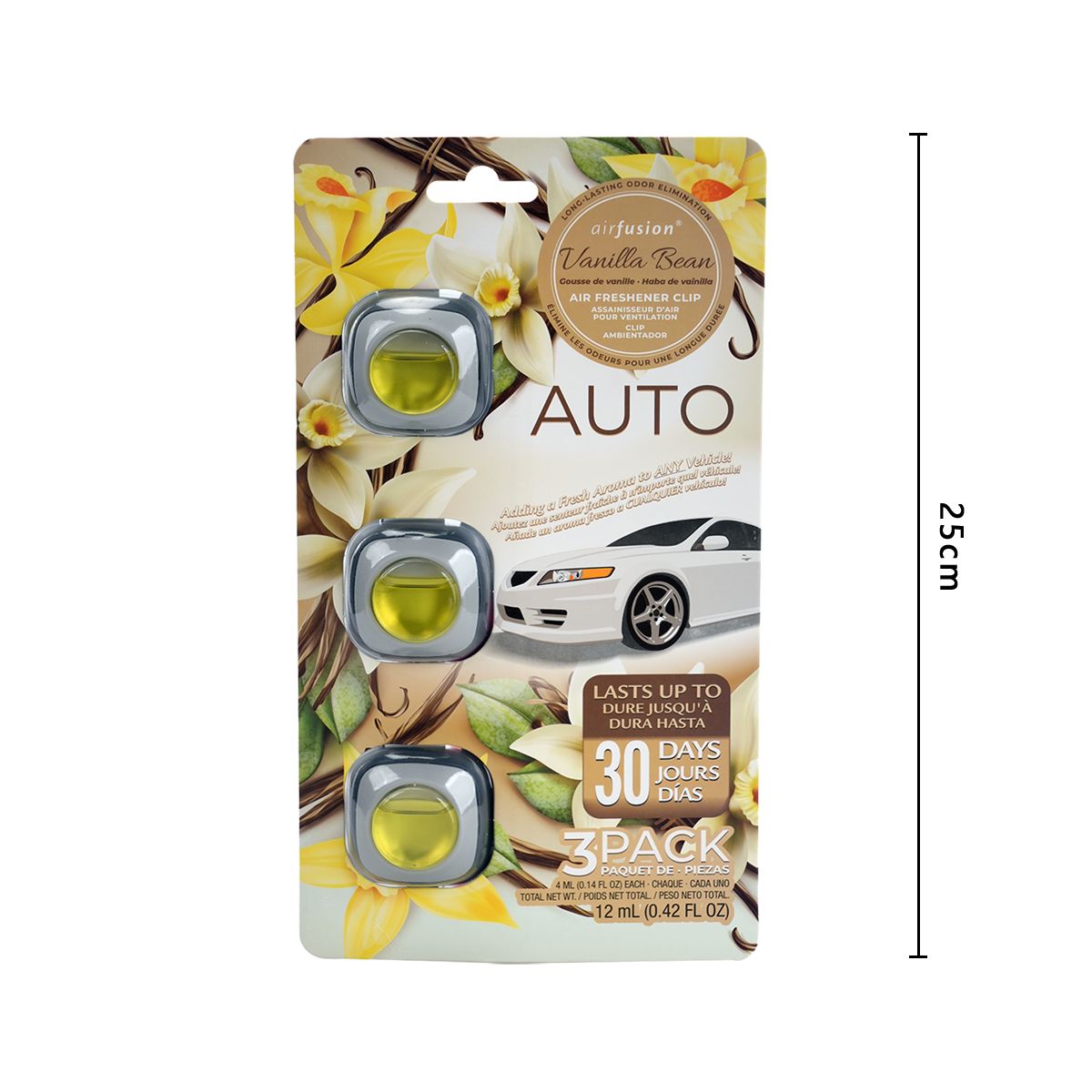 3 Pack Car Air Fresheners - Long Lasting Vent Clips For Men & Women, 3 Pack Up To 90 Days Fits All Car Refresher Odor Eliminator, New Car Scent Variety Pack