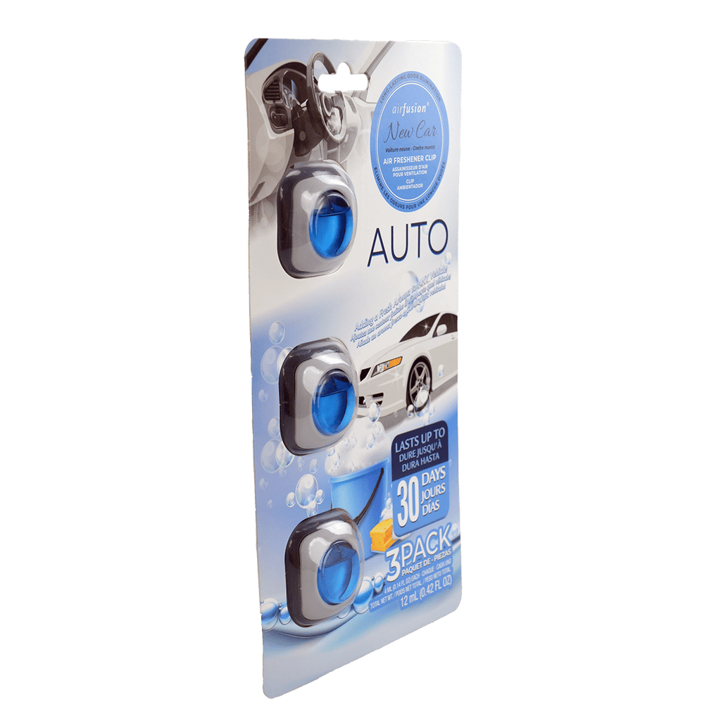 3 Pack Car Air Fresheners - Long Lasting Vent Clips For Men & Women, 3 Pack Up To 90 Days Fits All Car Refresher Odor Eliminator, New Car Scent Variety Pack