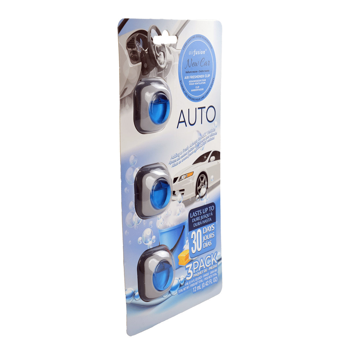 3 Pack Car Air Fresheners - Long Lasting Vent Clips For Men & Women, 3 Pack Up To 90 Days Fits All Car Refresher Odor Eliminator, New Car Scent Variety Pack