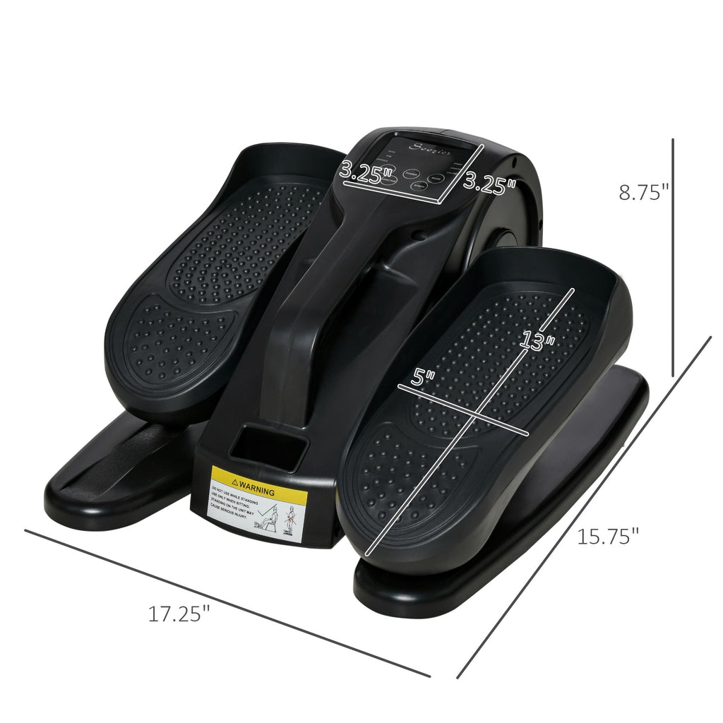 Under Desk Elliptical Foot Pedal Exerciser with Adjustable Speed Remote LCD