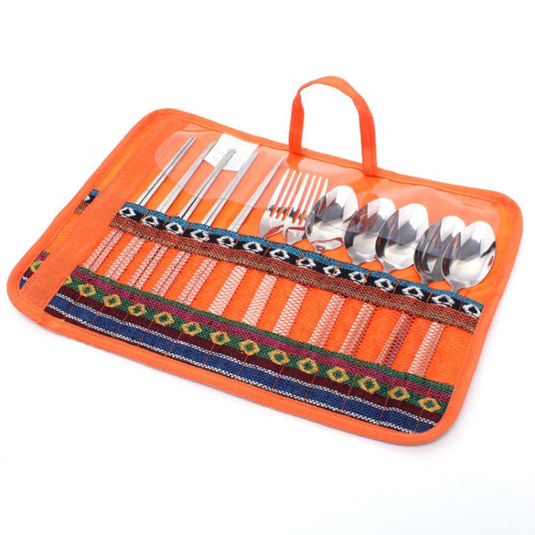 Outdoor Tableware Set Camping Barbecue Tableware Picnic Bag