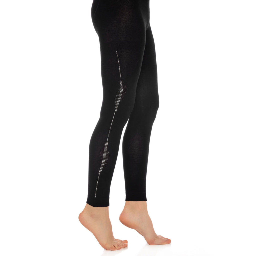 Bamboo Leggings for Women Soft Stretchy Full Length Elastic Leggings with Fancy Accessories