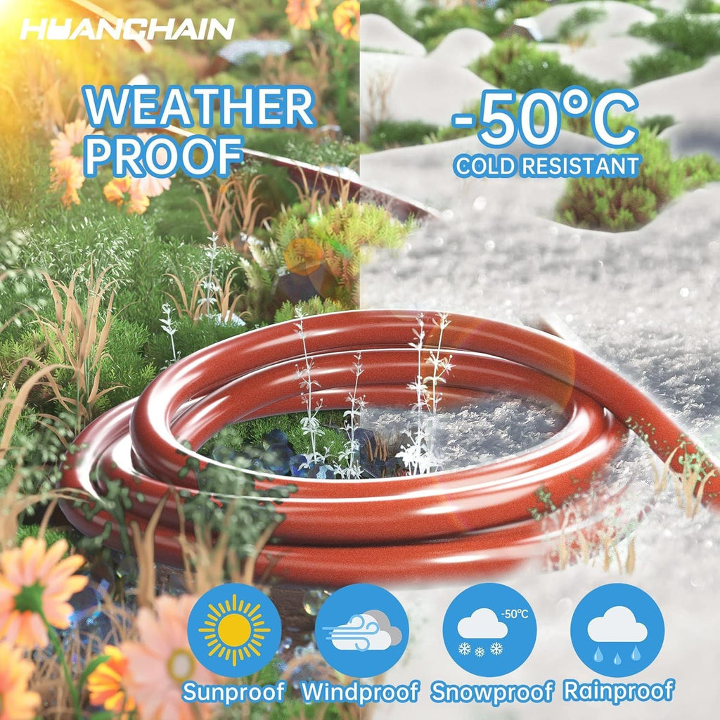 Indoor Outdoor Extension Cord 25 ft Waterproof, 16/3 Gauge Flexible Cold-Resistant Appliance Extension Cord Outside, 13A 1625W 16AWG SJTW, 3 Prong Electric Cable Orange, ETL