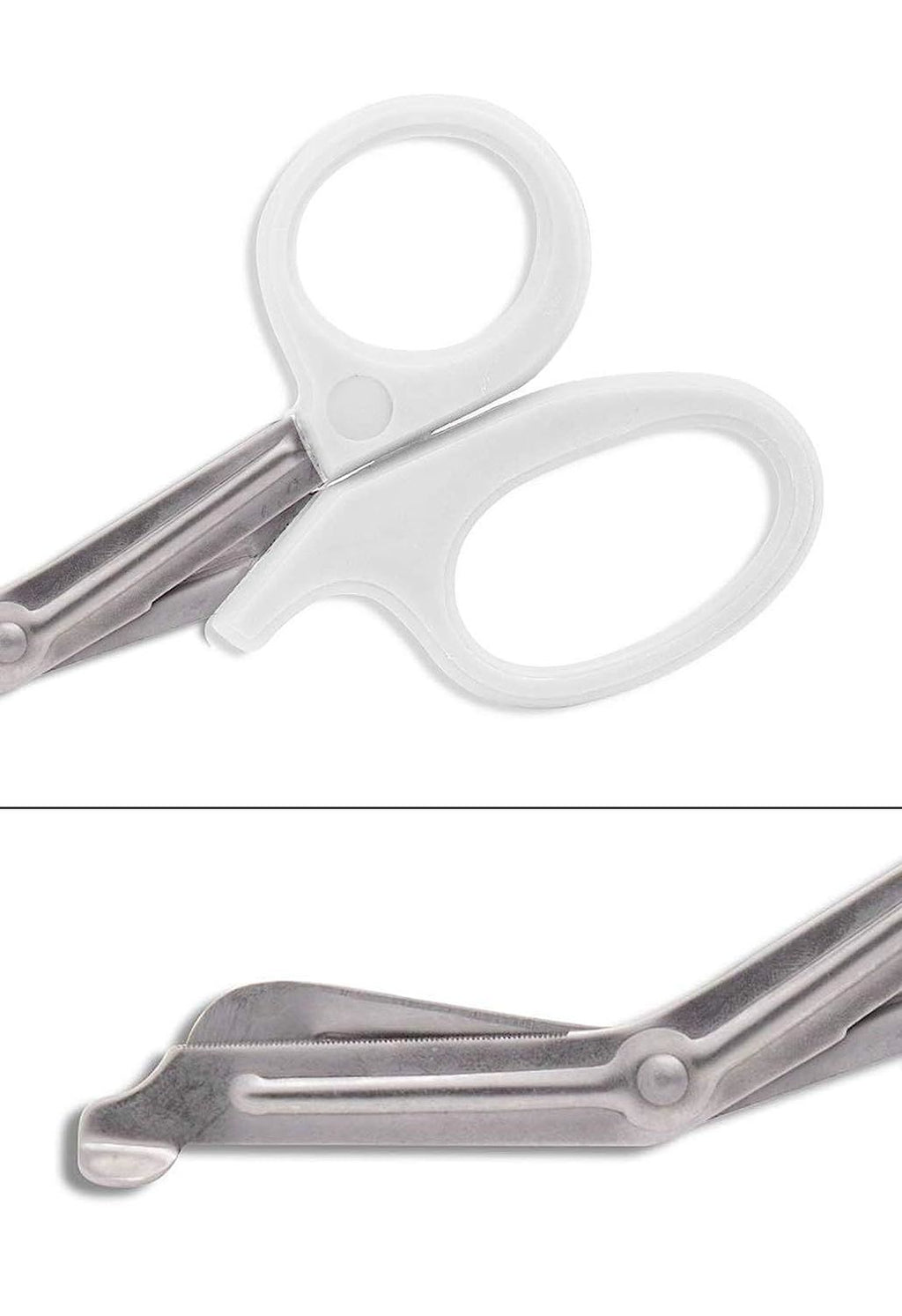 White Trauma Shears 7 1/4", Medical Scissors for Nurses 7.25', Heavy Duty Surgical Scissors, Stainless Steel Bandage Scissors, Durable and Reliable Nurse Scissors, Medical Shears for Emergency
