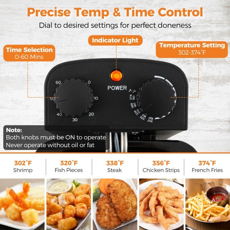 Deep Fryer with Timer for Household & Commercial