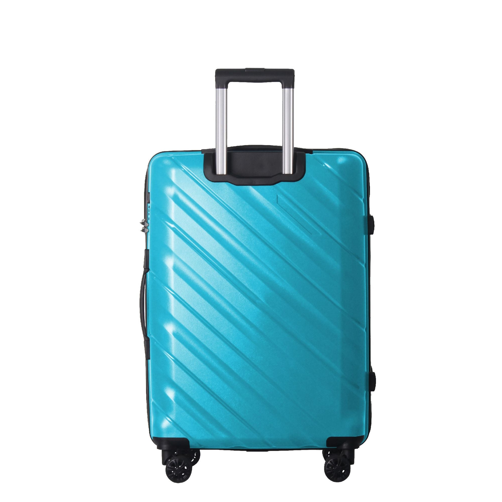 3-Piece Luggage Sets (20", 24", 28"), Suitcase with Wheels, Hardside Suitcase With Four Spinner Wheels and Scratch-Resistant Surface, Peacock Blue