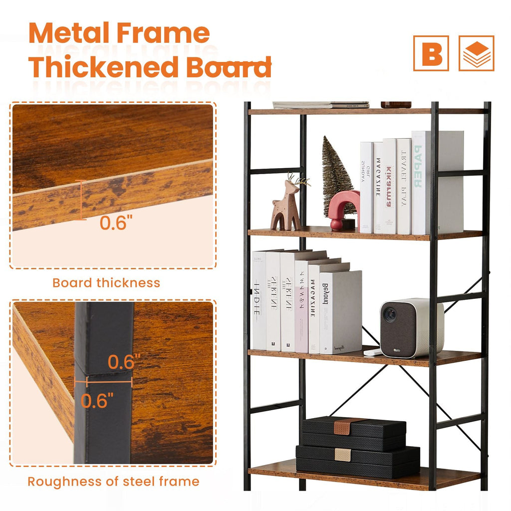 5 Tiers Bookshelf, Classically Modern Book Shelf, Book Rack, Storage Rack Shelves in Living Room/Home/Office