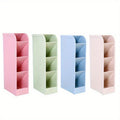 4pcs Multi-Functional Pen/Pencil Markers Holder, Diagonal Matte Pen Holder, Desk Desktop Storage Box, Stationery Rack Frosted Transparent