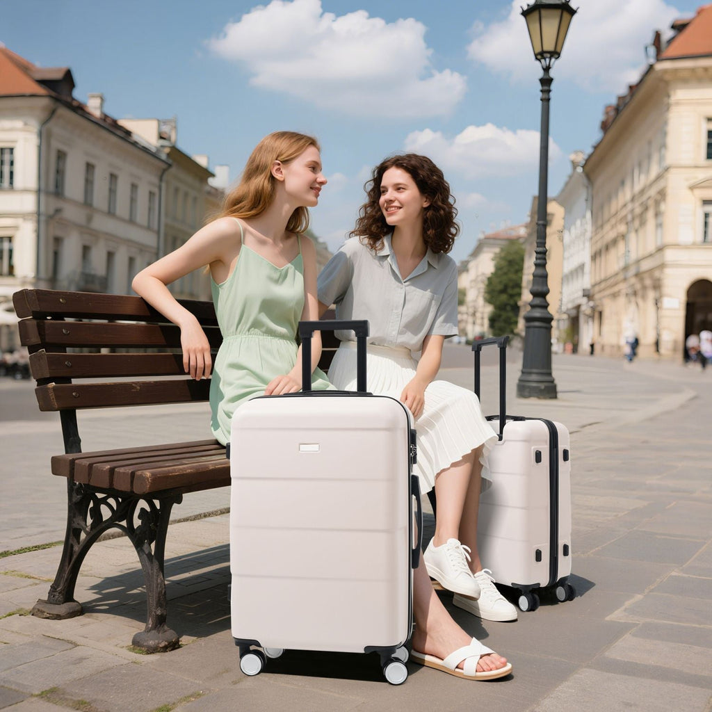 Hardshell Luggage Sets 6 Piece with 2 Bags,Carry on Suitcase with Handle Password Lock Double Spinner Wheels, Lightweight 16"+20"+24"+28" Luggages