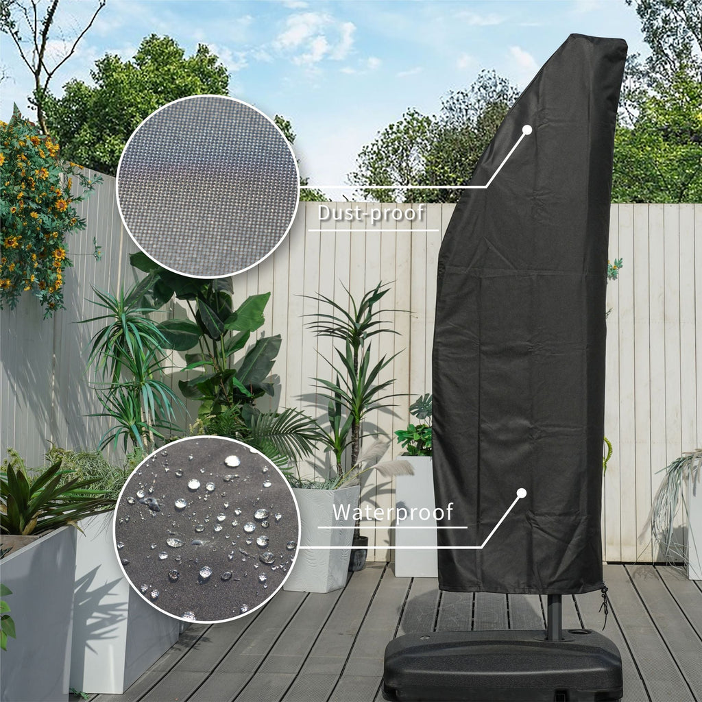 Direct Wicker Outdoor Patio Cantilever Umbrella Zipper Cover