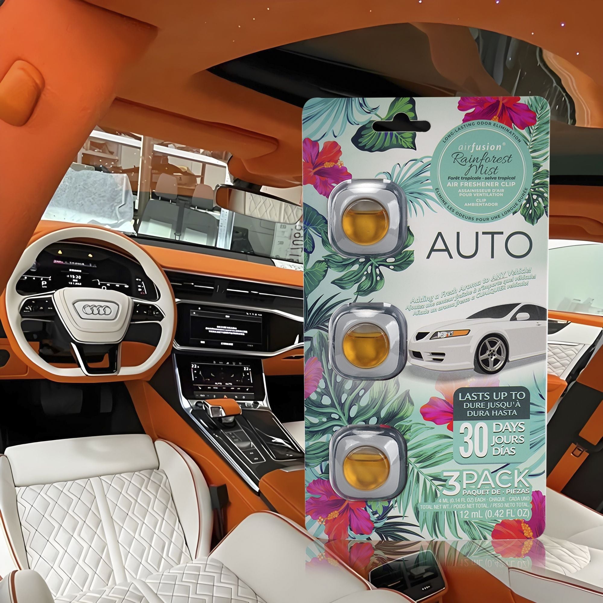 3 Pack Car Air Fresheners - Long Lasting Vent Clips For Men & Women, 3 Pack Up To 90 Days Fits All Car Refresher Odor Eliminator, New Car Scent Variety Pack