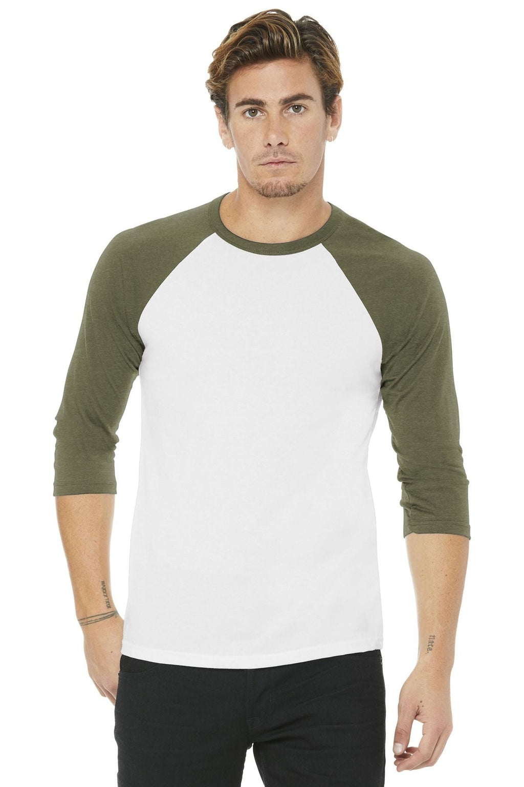 BELLA+CANVAS Unisex 3/4-Sleeve Baseball Tee BC3200