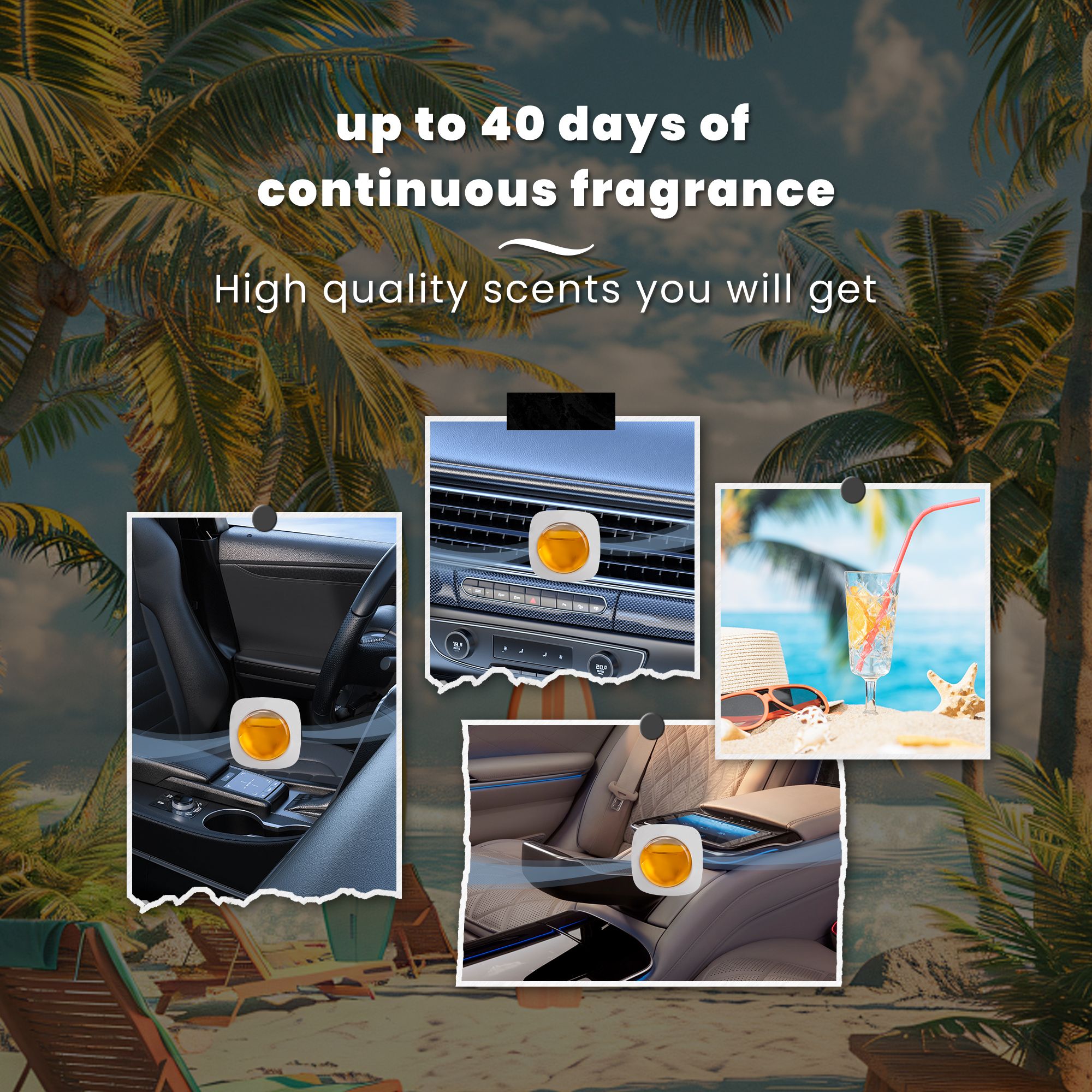 3 Pack Car Air Fresheners - Long Lasting Vent Clips For Men & Women, 3 Pack Up To 90 Days Fits All Car Refresher Odor Eliminator, New Car Scent Variety Pack