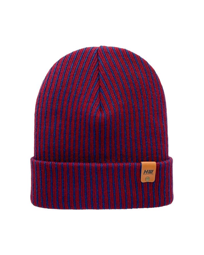 Cuffed Traditional Wide Ribbed Red/Black