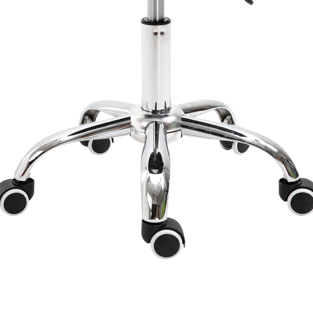 Adjustable Elegance: Hydraulic Salon Stool, Rolling Swivel Saddle Chair, PU Leather Beauty Seat for Spa, Black Finish