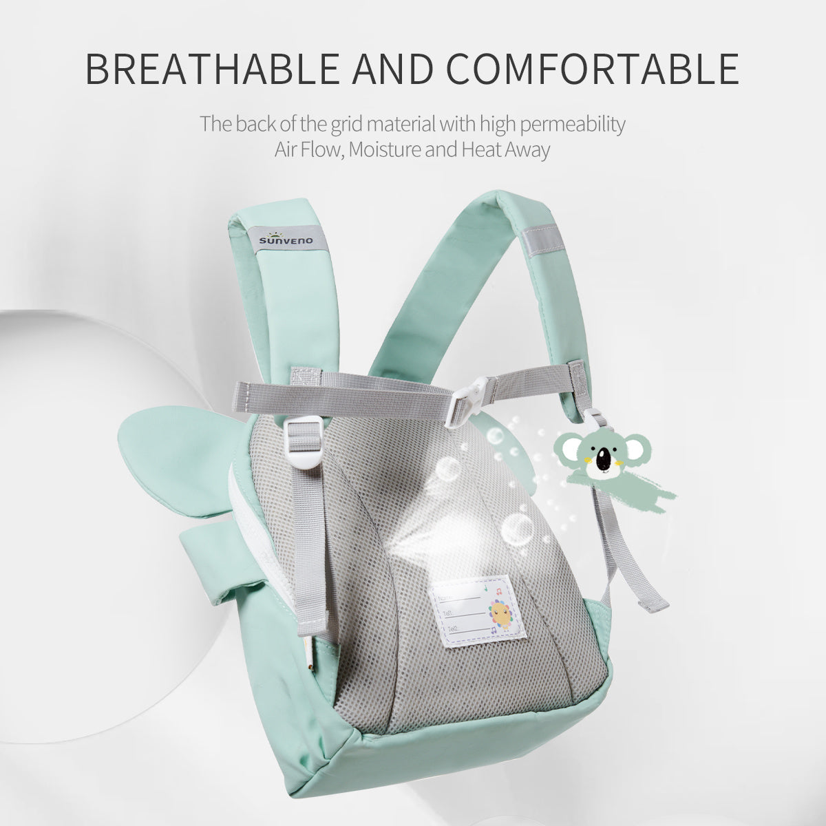 SUNVENO Children's Backpack Kindergarten Shoulder Bag For Kids 2-6 Years Carton Design, Cute Pet Series