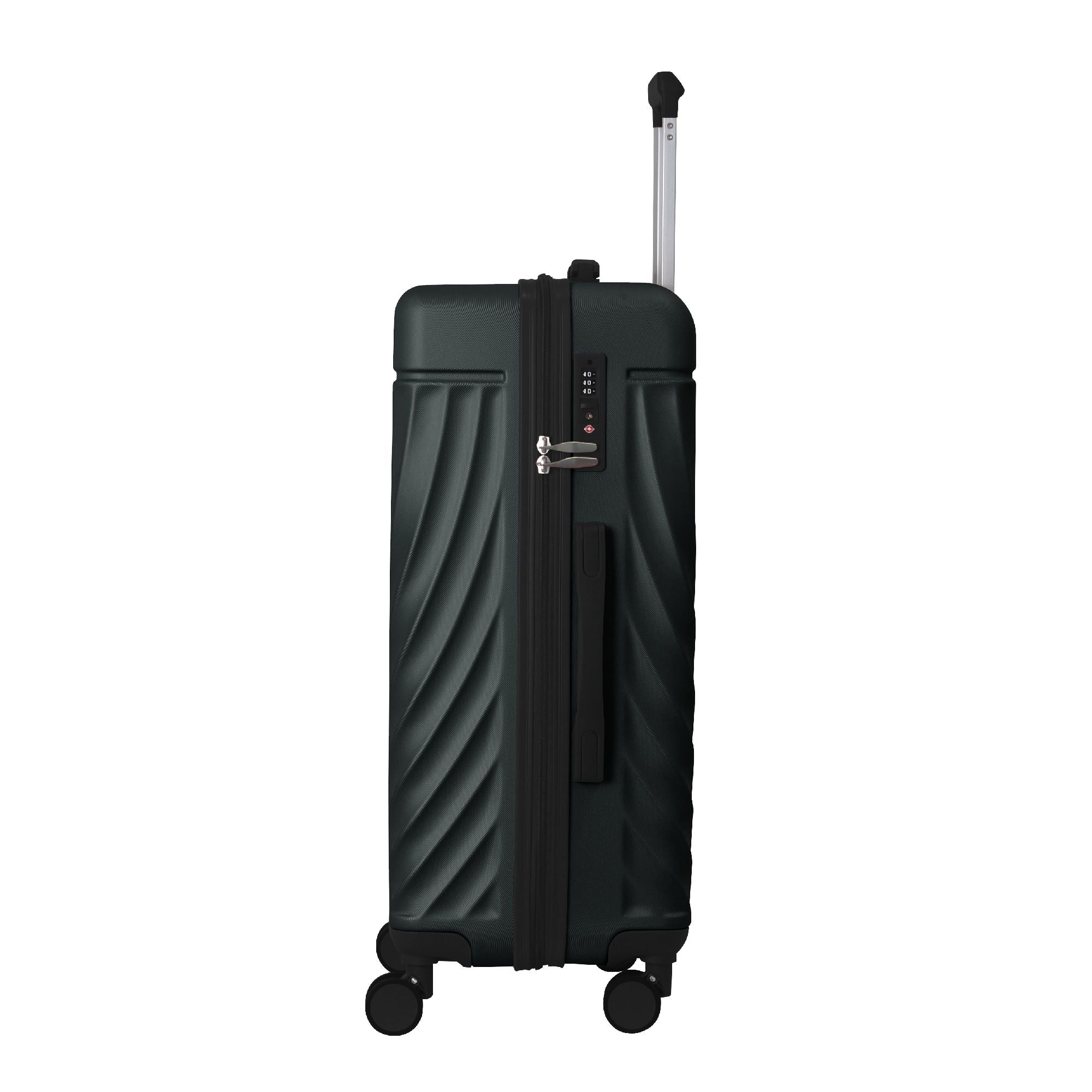 Luggage Sets ABS Hardshell 3pcs Luggage, Lightweight Durable Suitcase sets Spinner Wheels Suitcase with TSA Lock 20''24''28'' Available(Dark Green)