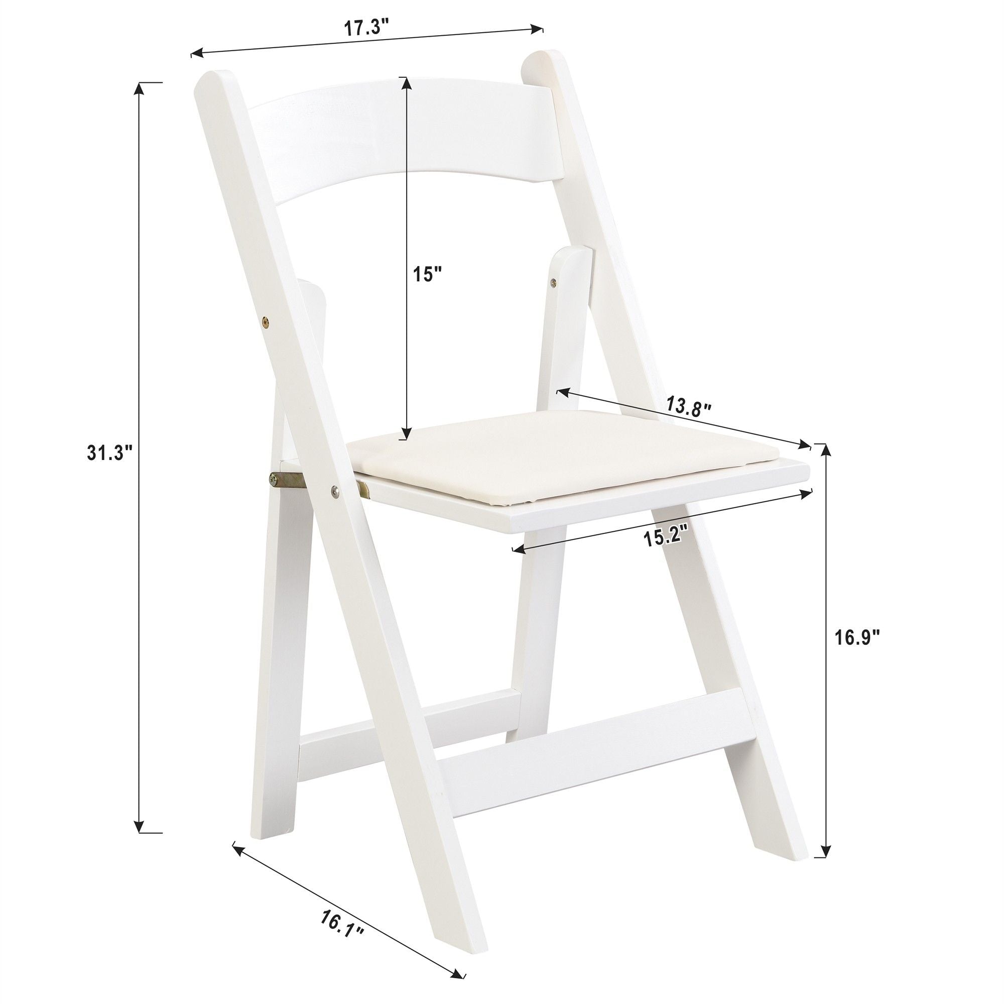 Upholstered folding chair, space saving, easy to carry, 4PCS, Dining room
