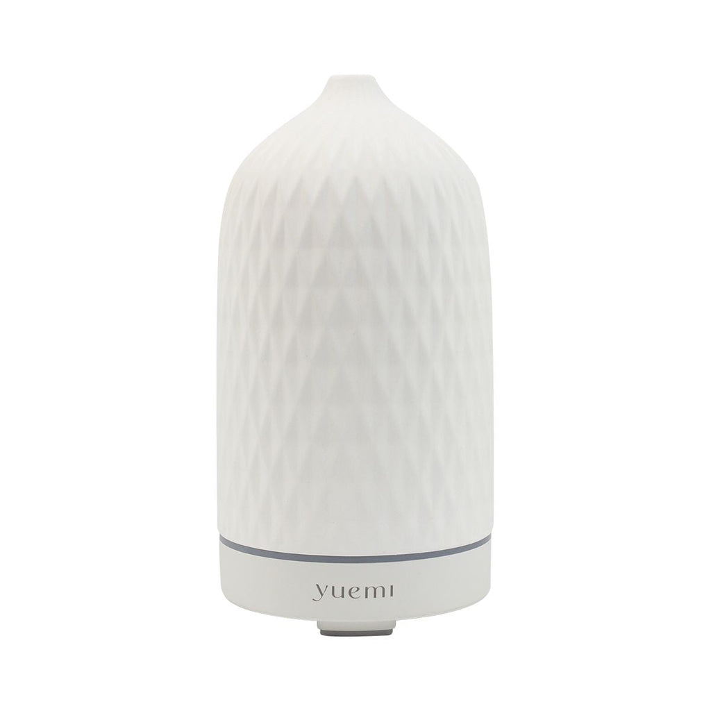 YUEMI Zen Breeze Essential Oil Diffuser Ultrasonic Aromatherapy Diffuser 160ml Ceramic Stone Aroma Diffuser with 7 Colors LED Night Light 4 Timer Setting and Waterless Auto Shut Off