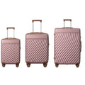 Luggage Sets ABS Hardshell 3pcs Luggage, Lightweight Durable Suitcase sets Spinner Wheels Suitcase with TSA Lock 20''24''28'' Available(Rose Gold )