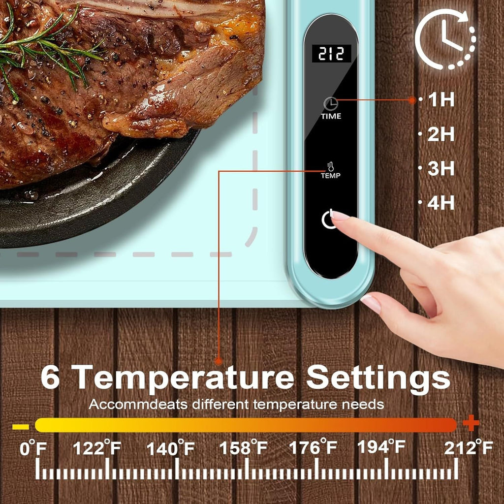 Silicone Electric Roll Up Heating Tray Food Warmers Mat Portable Hot Plates to Keep Food Warm