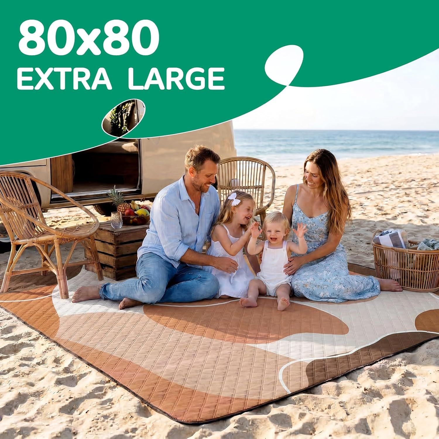 Waterproof Picnic Blanket Outdoor Camping Beach Mat Extra Large Foldable Car Essential Roadtrip Gadget Rv Accessories Glamping Tent Gear Must Haves Hiking Stuff Backpacking Necessities Gift