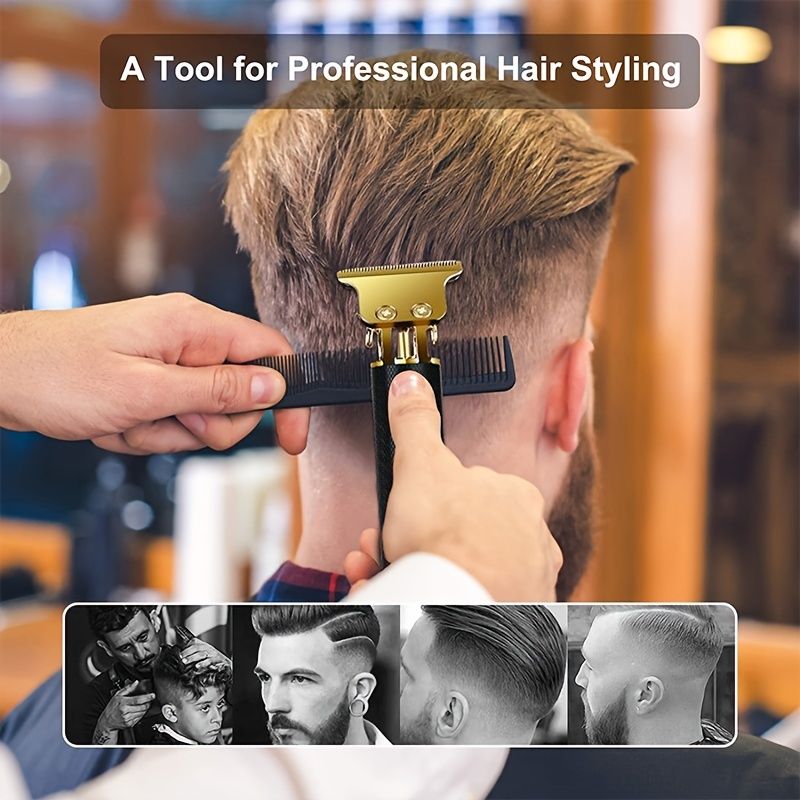 Electric Hair Clipper Cordless Hair Trimmer Set For Hair Cutting; Professional Trimmer USB Rechargeable