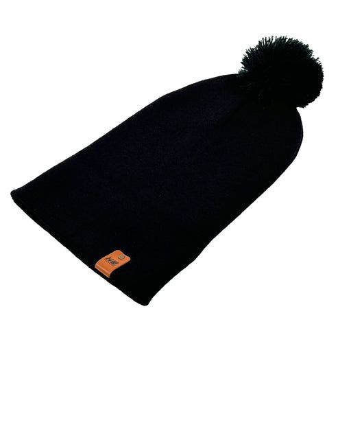 HAAKWEAR Pom Pom Beanie - Made in USA - Black