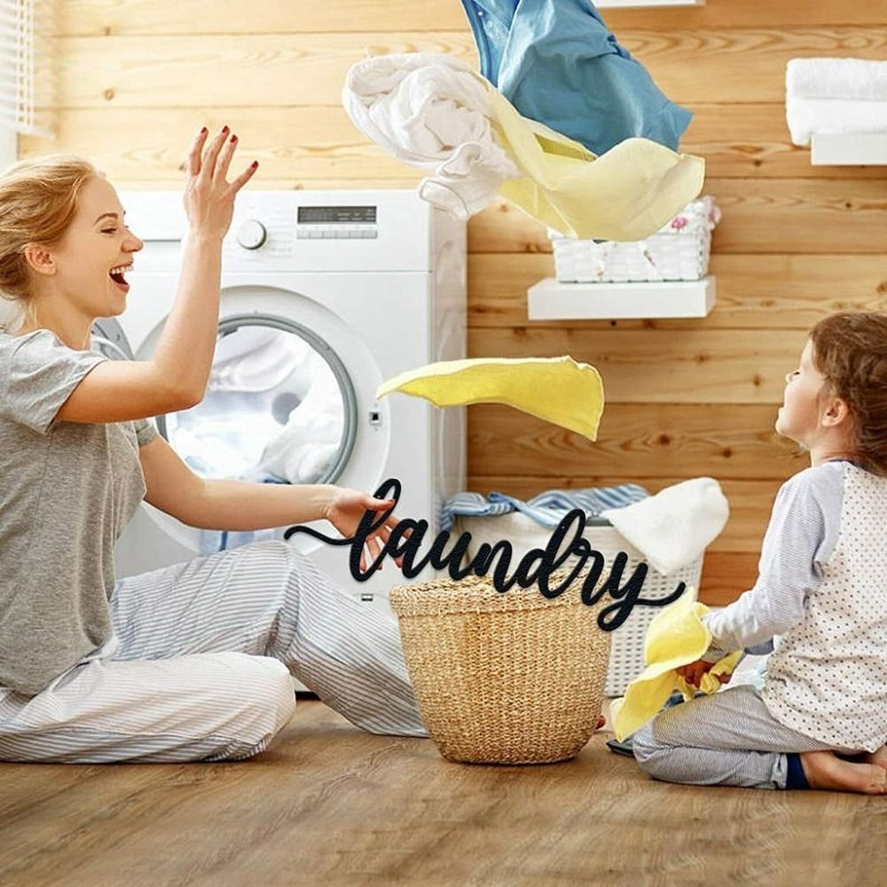 CIFbuy Metal Baked Paint Laundry Sign Wall Art Modern Laundry Room Decor (TikTok, temu pickup)