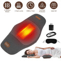 2 In 1 Electric Lumbar Massager Support Pillow Memory Foam Lower Back Massager with Heat Vibration Adapter for Pain Relief