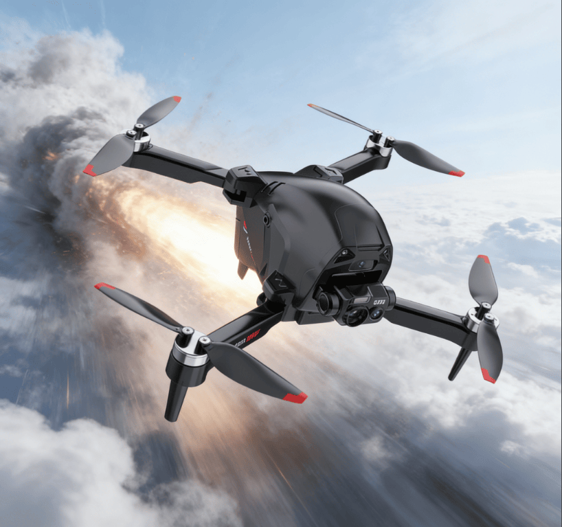 CS16-Dual Camera-4K HD Camera Drone, equipped with a 3-axis gimbal, GPS automatic return, foldable quadcopter, suitable for adults - long battery life, follow mode