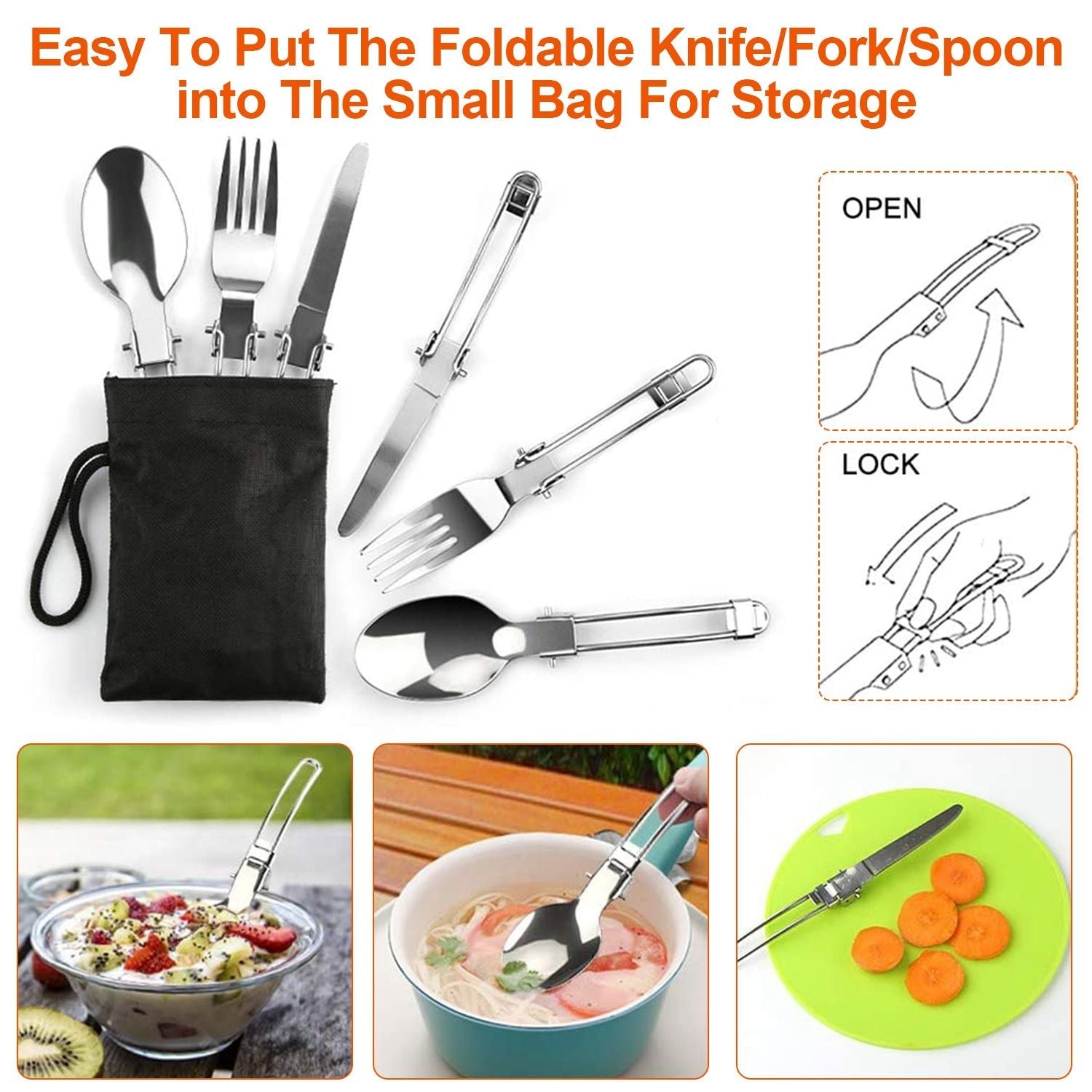 Camping Cooking Ware Set of 16Pcs Camping Stove Cookware Kit Aluminum Kettle with Bowls Knife Fork Spoon Carabiner Spatula Cutting Board for Hiking Picnic Outdoor