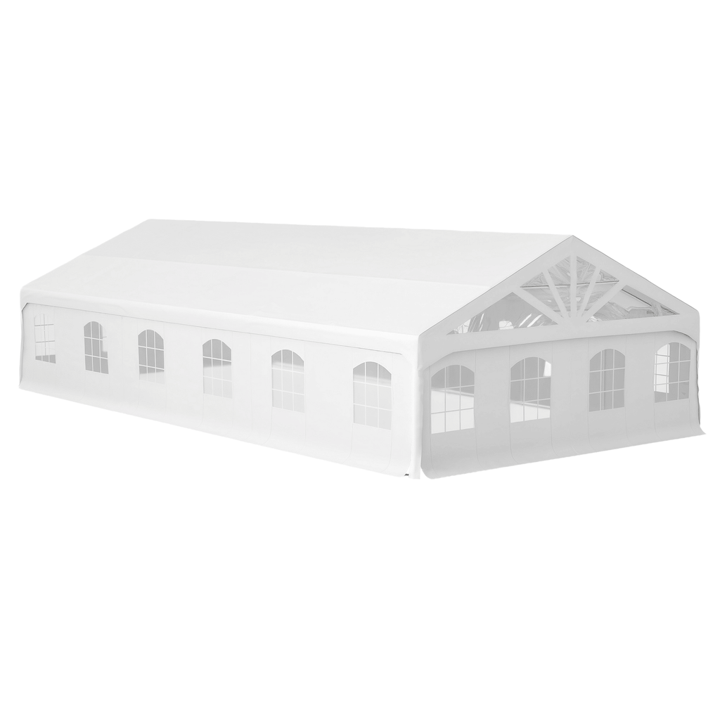Heavy Duty Party Tent, 19.5' x 39' Large Sun Shade Canopy Tent for Parties, Wedding, Events, BBQ Grill, White