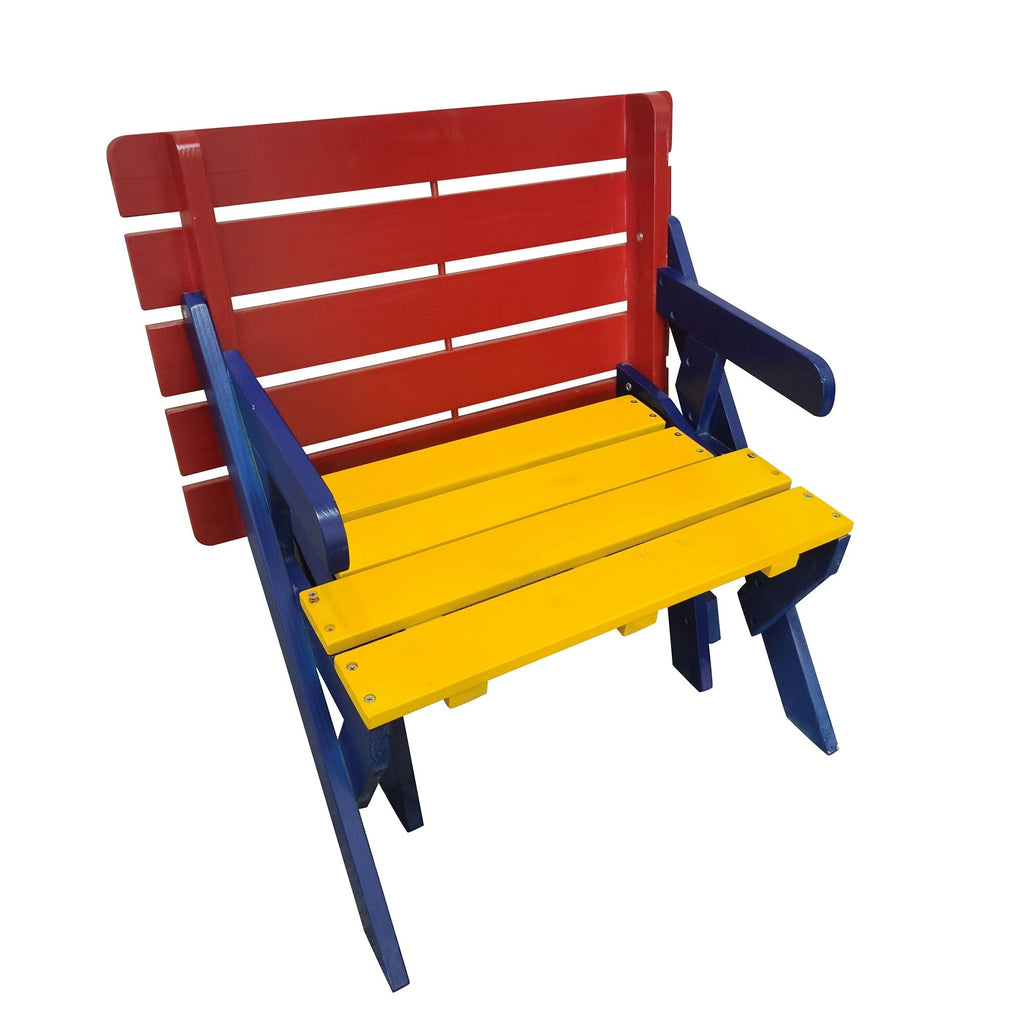 KID'S MULTI-FUNCTIONAL ARM CHAIR;  TABLE+ 2 BENCHES; All-in-one