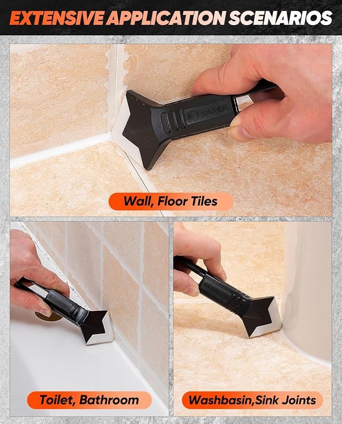 Silicone Caulking  Finishing Tool Scraper Angle Scraper Bathroom