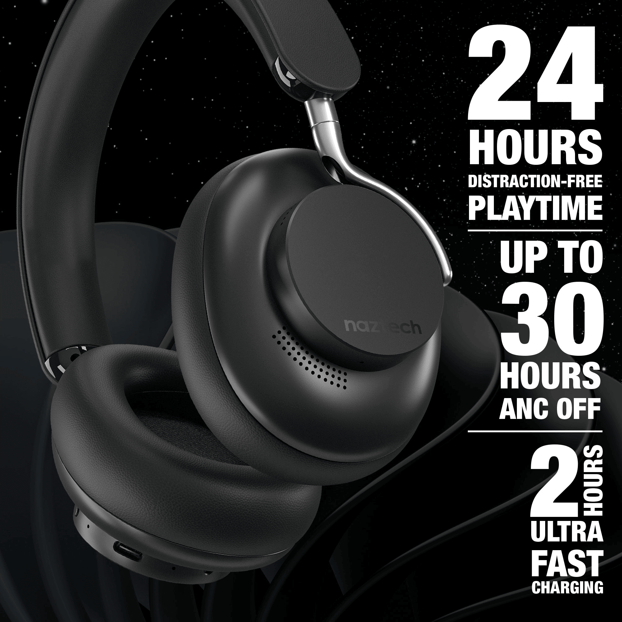 Naztech Aura 360 ANC Wireless Headphones
