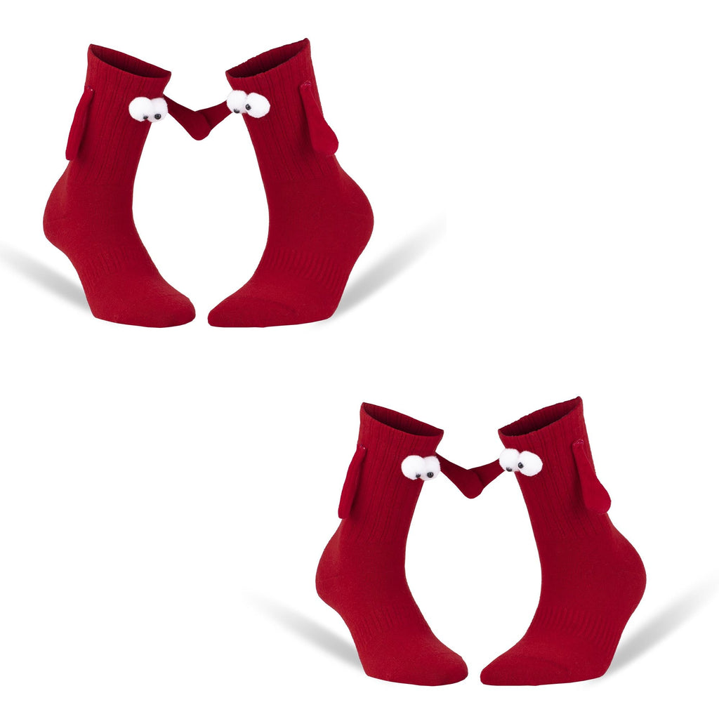 Couple Socks with Magnetic Hands 2 Pairs Magnetic Socks Funny Gifts For Valentines Day