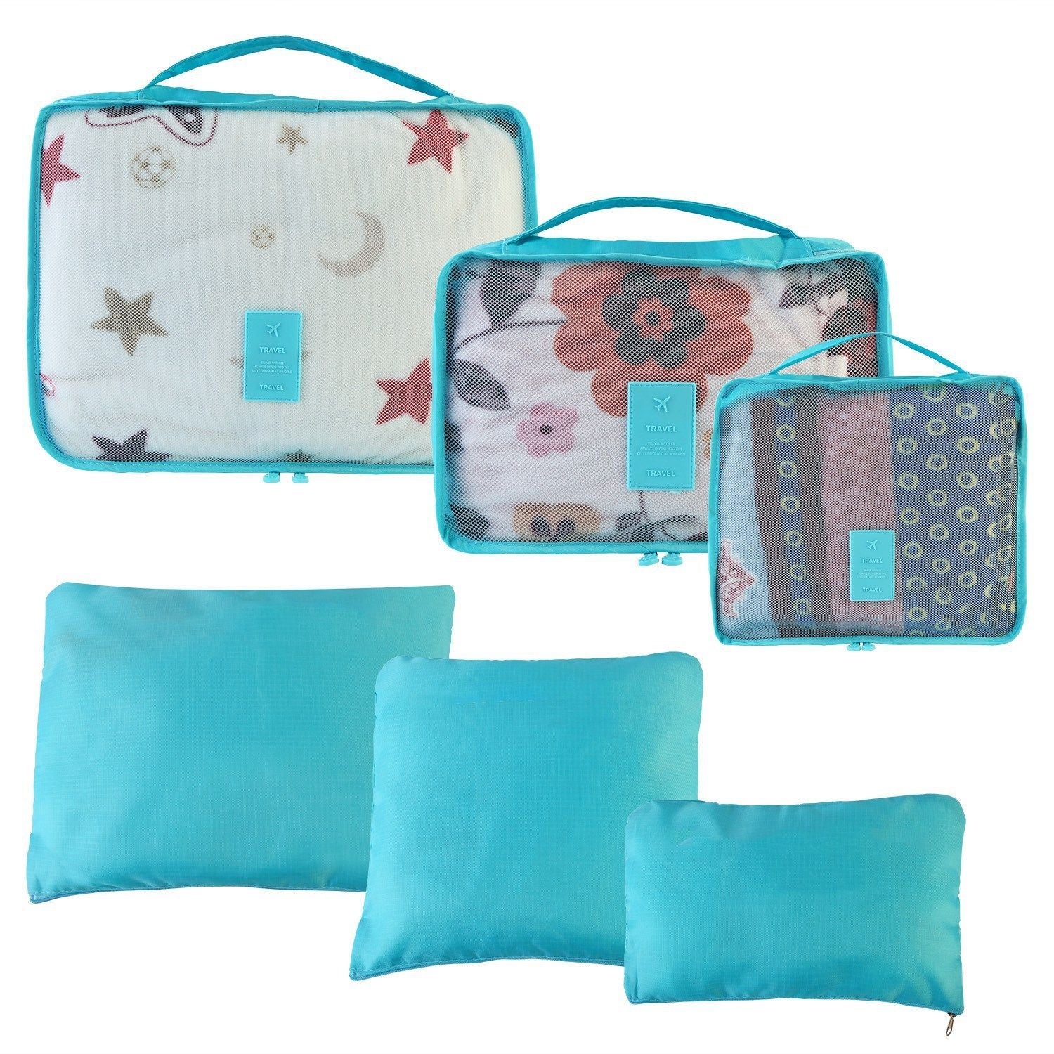 9Pcs/Set Clothes Storage Bags Water-Resistant Travel Luggage Organizer Clothing Packing Cubes for Blouse Hosiery Stocking Underwear