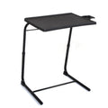 Adjustable TV Tray Table with Cup Holder;  Folding TV Dinner Table with 6 Height and 3 Tilt Angle Adjustments