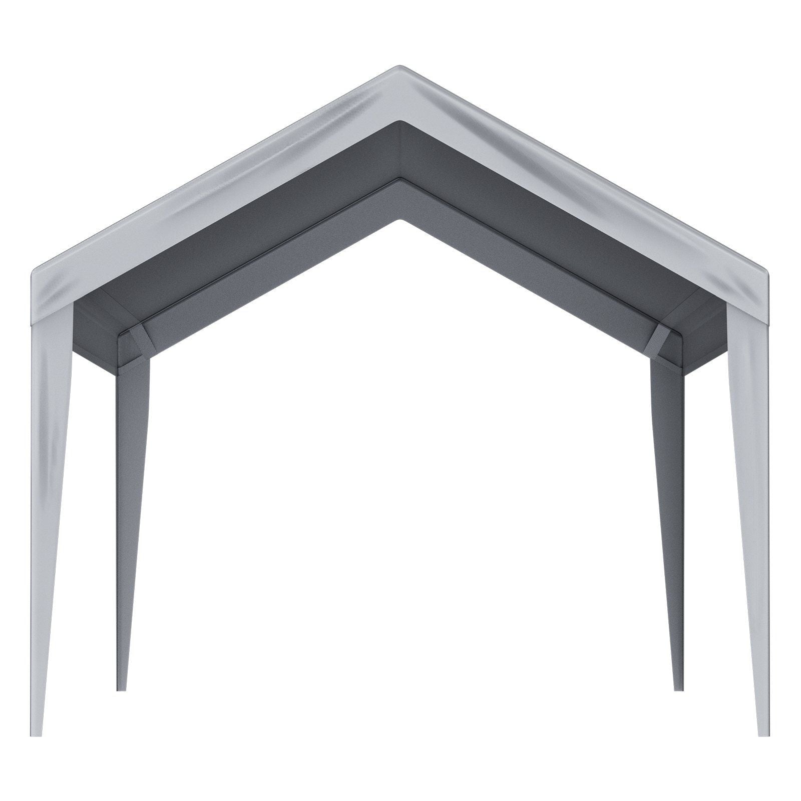 VEVOR Carport Replacement Canopy Cover 10 x 20 ft, Garage Top Tent Shelter Tarp Heavy-Duty Waterproof & UV Protected, Easy Installation with Ball Bungees,Grey (Only Top Cover, Frame Not Include)