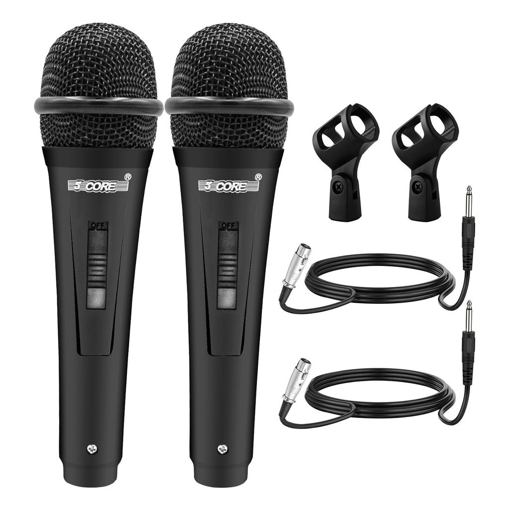 5 Core Microphone XLR Dynamic Mic Karaoke Singing Handheld Microfono Wired Professional Unidirectional 1/4 Plug In Cord Connection for Vocal DJ Music - PM 816