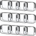 12 Pcs Clear Toiletry Bag PVC Waterproof Zippered PVC Cosmetic Makeup Carry Pouch TSA Approved Toiletry Bag for Travel Clear Organizer Storage Bags (Medium, Black)