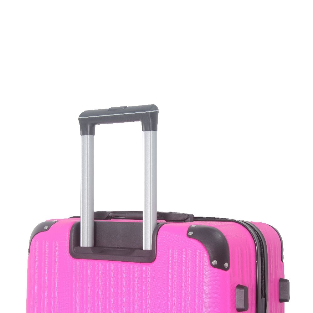 3-Piece Lightweight ABS Hardshell Luggage Set (20", 24", 26") in Honey Powder with Spinner Wheels, TSA Lock, and Adjustable Telescopic Handle - Durable Travel Suitcases