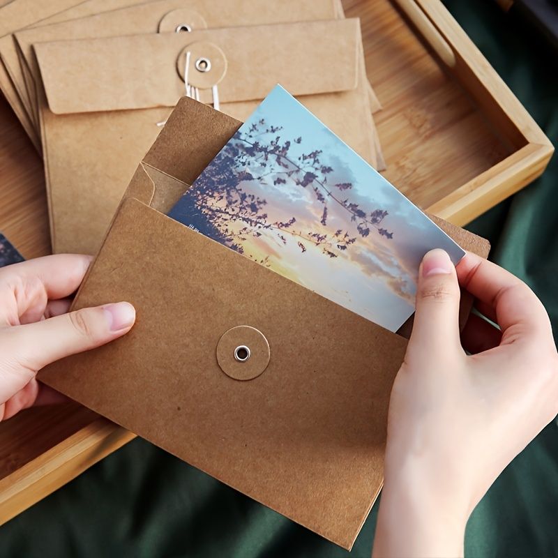 20pcs Vintage Brown Kraft Paper Envelopes 4.53x6.69inch