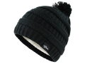 Fear0 NJ Warmest Plush Insulated Lining Knit Cable Pom-Pom Beanie Hat Women