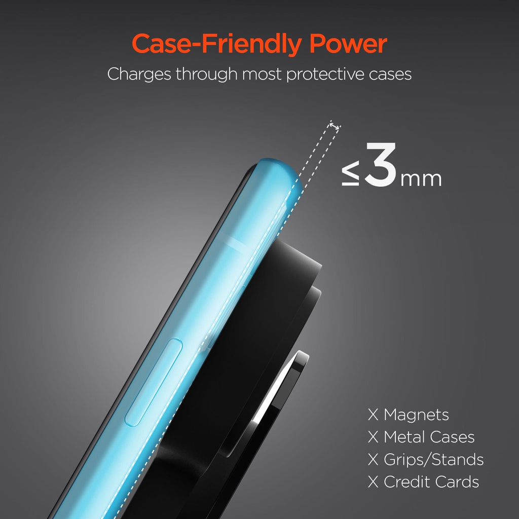 HyperGear 3-in-1 Wireless Charging Dock Black